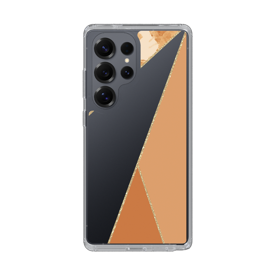 Slim Protection Case［ Marble Triangle Palette - Orange ］