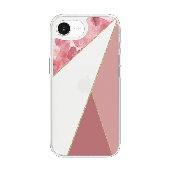 Slim Protection Case［ Marble Triangle Palette - Pink ］