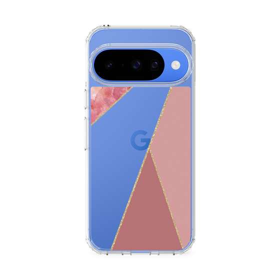 Slim Protection Case［ Marble Triangle Palette - Pink ］