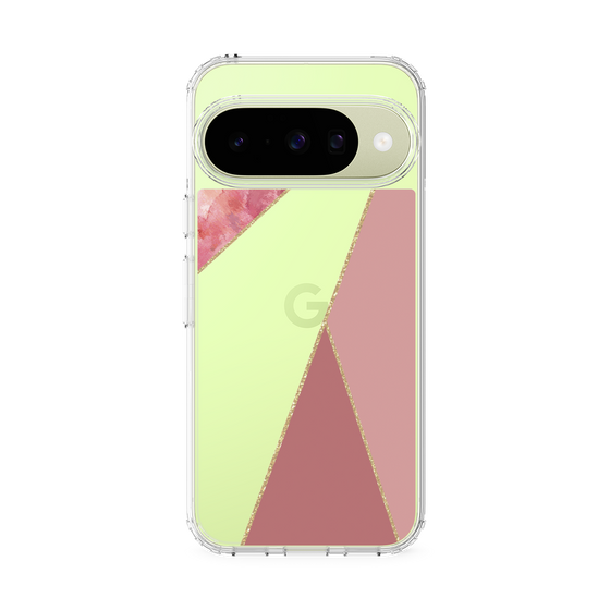 Slim Protection Case［ Marble Triangle Palette - Pink ］
