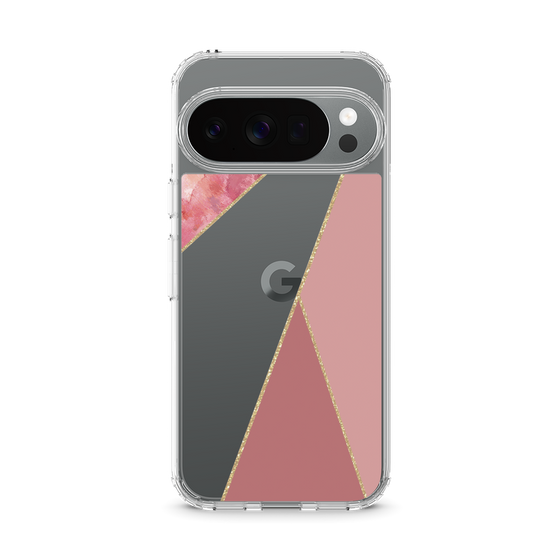 Slim Protection Case［ Marble Triangle Palette - Pink ］