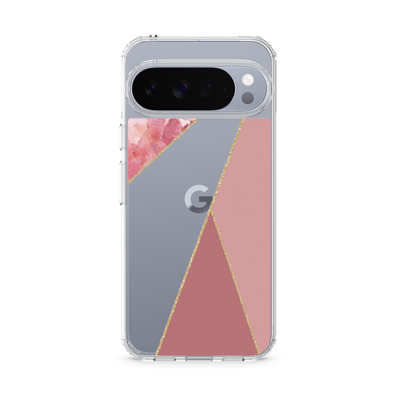 Slim Protection Case［ Marble Triangle Palette - Pink ］