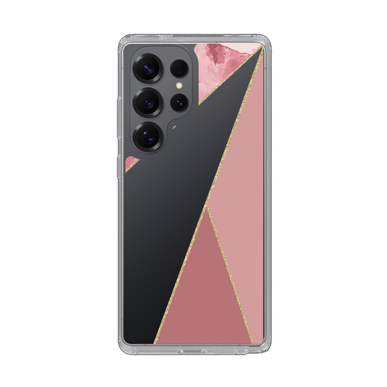 Slim Protection Case［ Marble Triangle Palette - Pink ］
