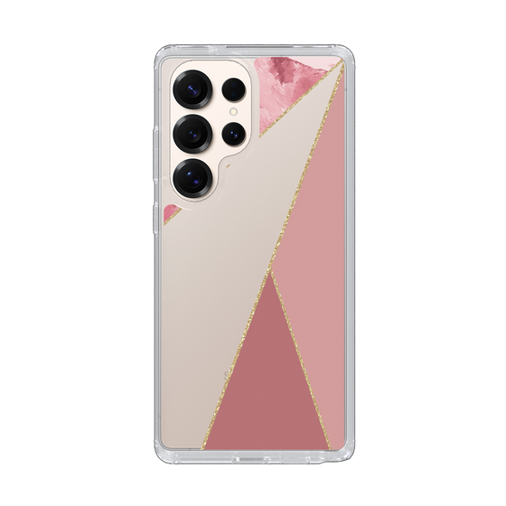 Slim Protection Case［ Marble Triangle Palette - Pink ］