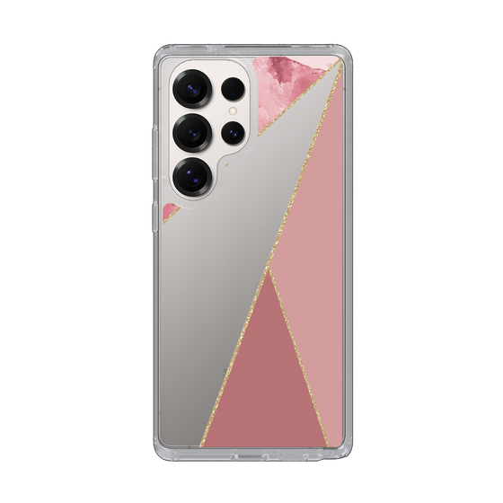 Slim Protection Case［ Marble Triangle Palette - Pink ］