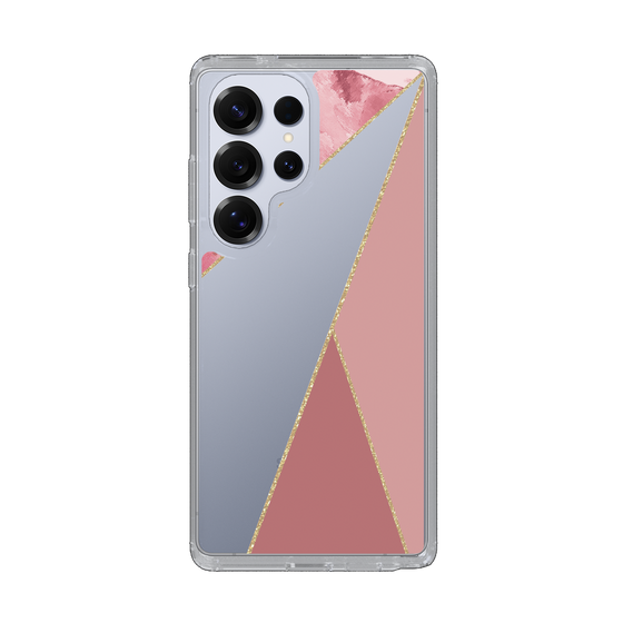 Slim Protection Case［ Marble Triangle Palette - Pink ］