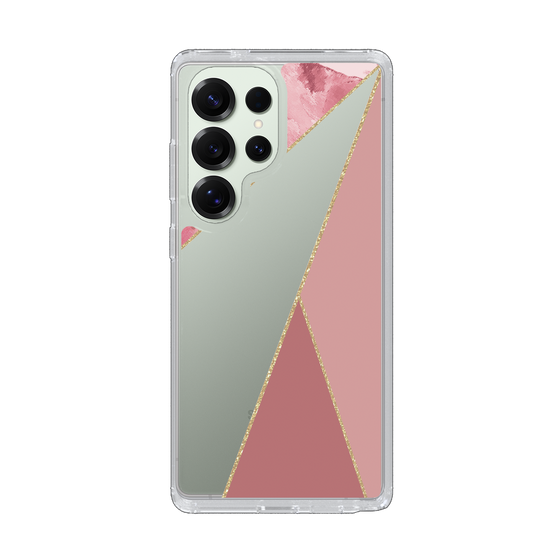 Slim Protection Case［ Marble Triangle Palette - Pink ］