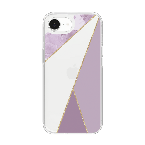 Slim Protection Case［ Marble Triangle Palette - Purple ］