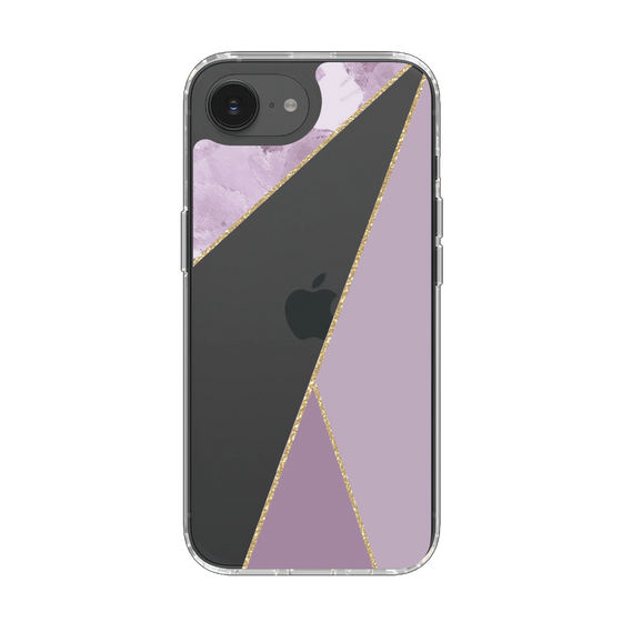 Slim Protection Case［ Marble Triangle Palette - Purple ］
