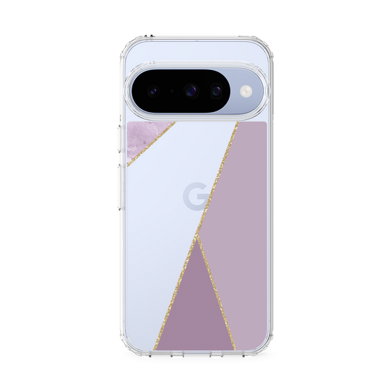 Slim Protection Case［ Marble Triangle Palette - Purple ］