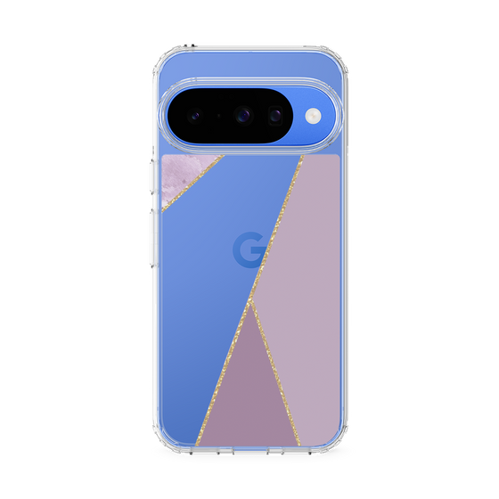 Slim Protection Case［ Marble Triangle Palette - Purple ］