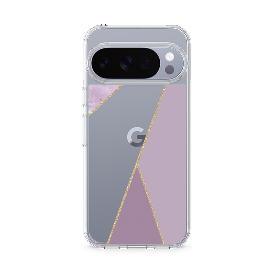 Slim Protection Case［ Marble Triangle Palette - Purple ］