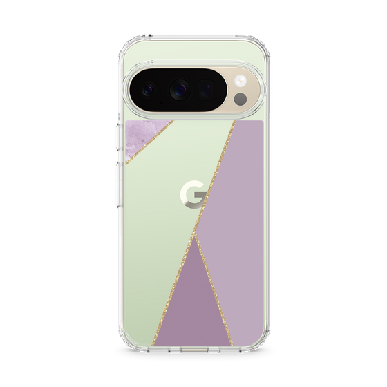 Slim Protection Case［ Marble Triangle Palette - Purple ］