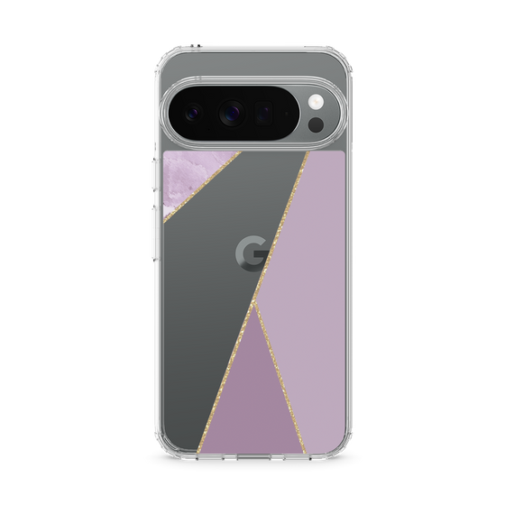 Slim Protection Case［ Marble Triangle Palette - Purple ］