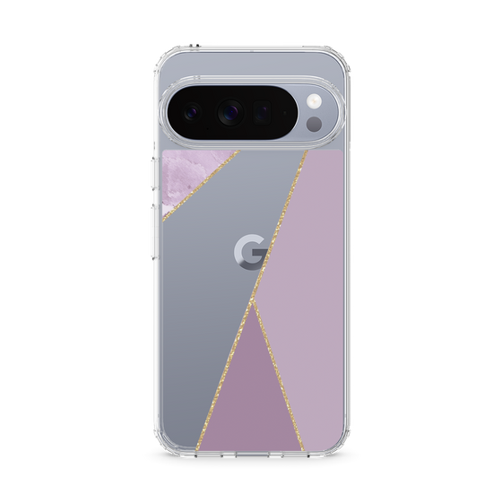 Slim Protection Case［ Marble Triangle Palette - Purple ］