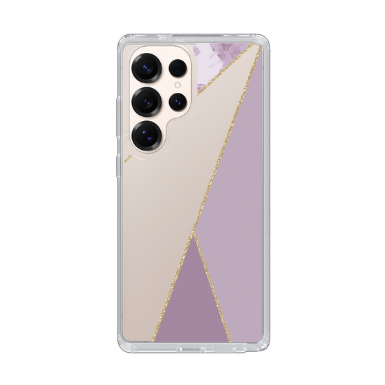 Slim Protection Case［ Marble Triangle Palette - Purple ］