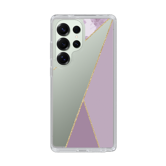 Slim Protection Case［ Marble Triangle Palette - Purple ］