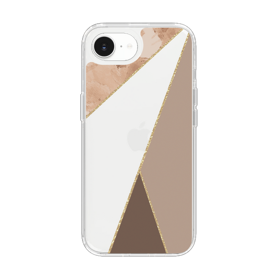 Slim Protection Case［ Marble Triangle Palette - Brown ］