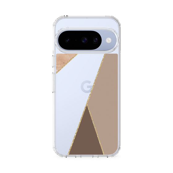 Slim Protection Case［ Marble Triangle Palette - Brown ］