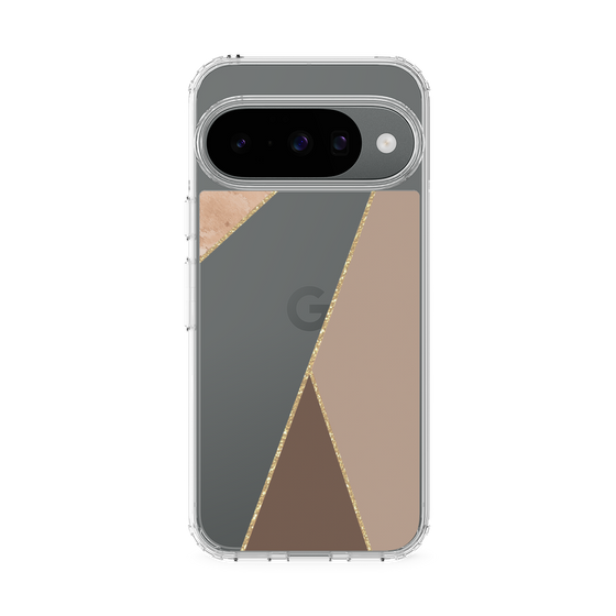 Slim Protection Case［ Marble Triangle Palette - Brown ］