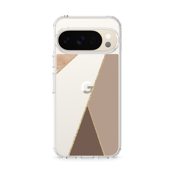 Slim Protection Case［ Marble Triangle Palette - Brown ］
