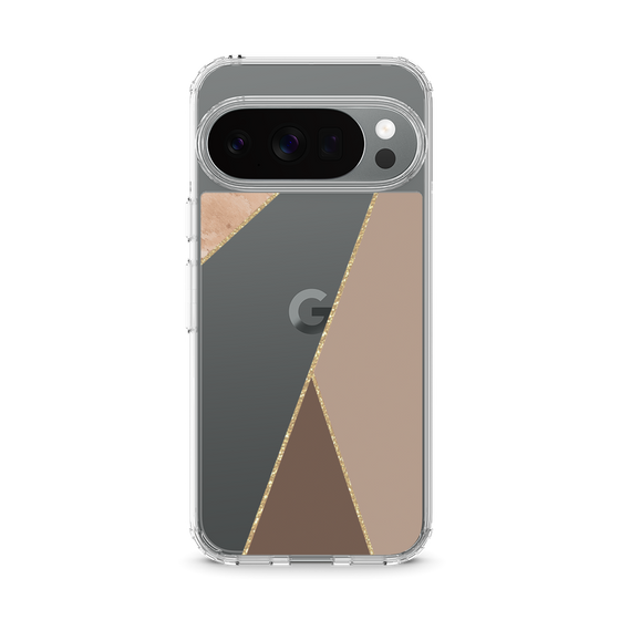 Slim Protection Case［ Marble Triangle Palette - Brown ］