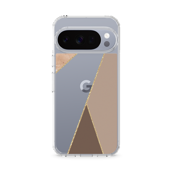 Slim Protection Case［ Marble Triangle Palette - Brown ］