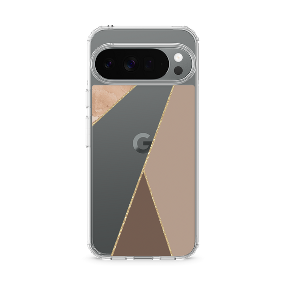 Slim Protection Case［ Marble Triangle Palette - Brown ］