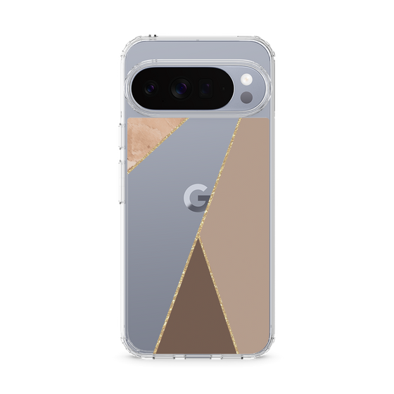 Slim Protection Case［ Marble Triangle Palette - Brown ］