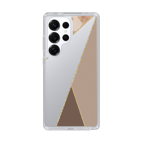Slim Protection Case［ Marble Triangle Palette - Brown ］