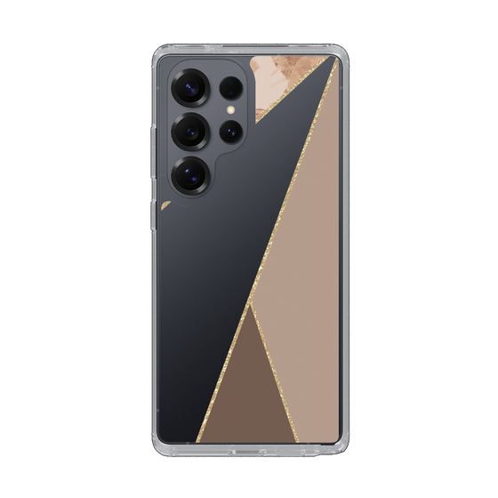 Slim Protection Case［ Marble Triangle Palette - Brown ］