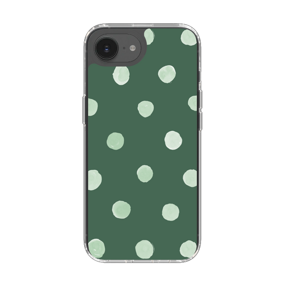 Slim Protection Case［ Watercolor Dots Retro Color - Green ］