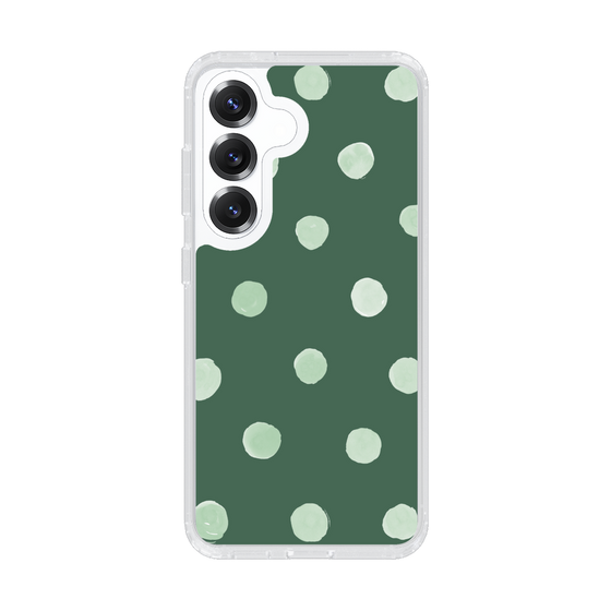 Slim Protection Case［ Watercolor Dots Retro Color - Green ］