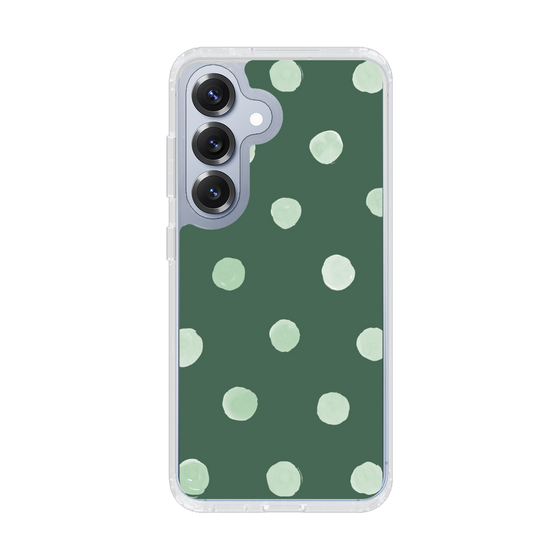 Slim Protection Case［ Watercolor Dots Retro Color - Green ］