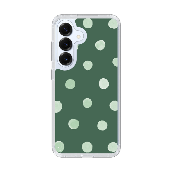 Slim Protection Case［ Watercolor Dots Retro Color - Green ］