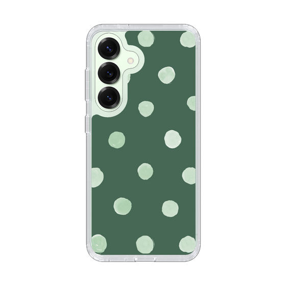 Slim Protection Case［ Watercolor Dots Retro Color - Green ］