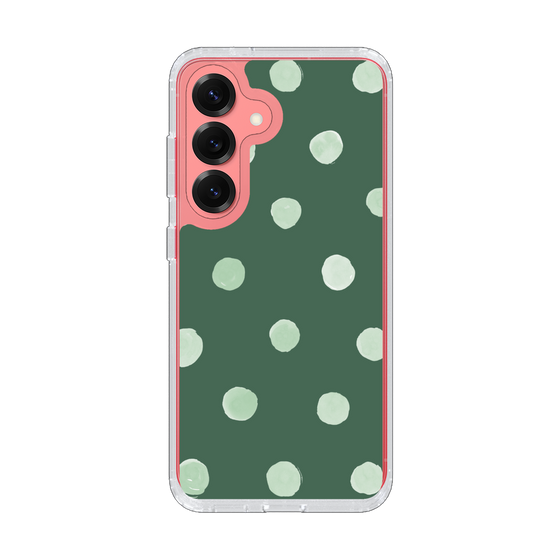 Slim Protection Case［ Watercolor Dots Retro Color - Green ］