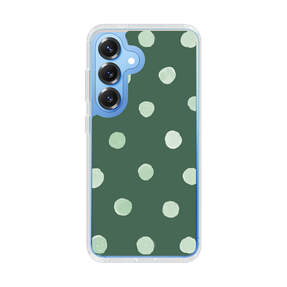 Slim Protection Case［ Watercolor Dots Retro Color - Green ］