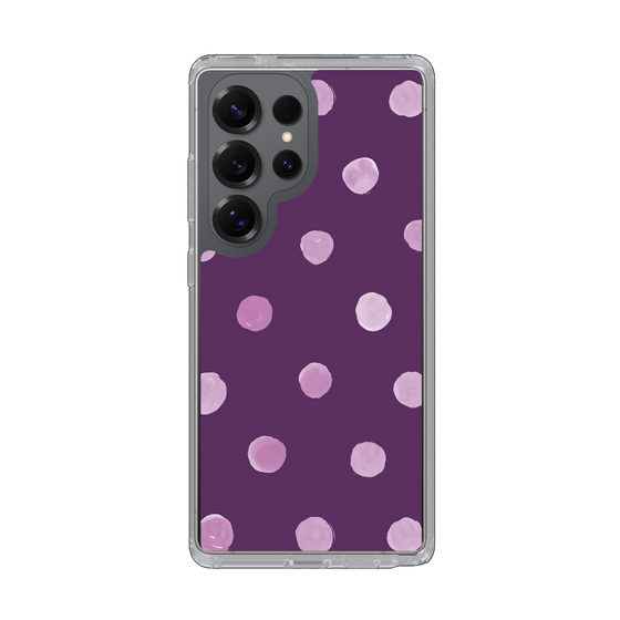 Slim Protection Case［ Watercolor Dots Retro Color - Purple ］