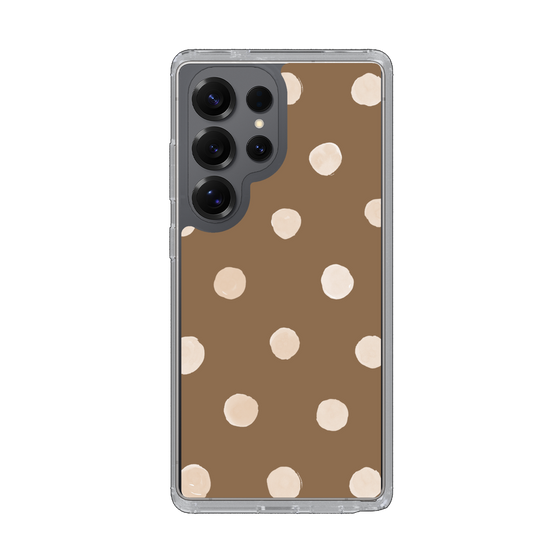 Slim Protection Case［ Watercolor Dots Retro Color - Brown ］