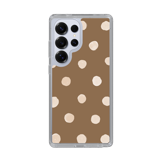 Slim Protection Case［ Watercolor Dots Retro Color - Brown ］