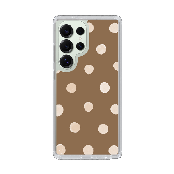 Slim Protection Case［ Watercolor Dots Retro Color - Brown ］