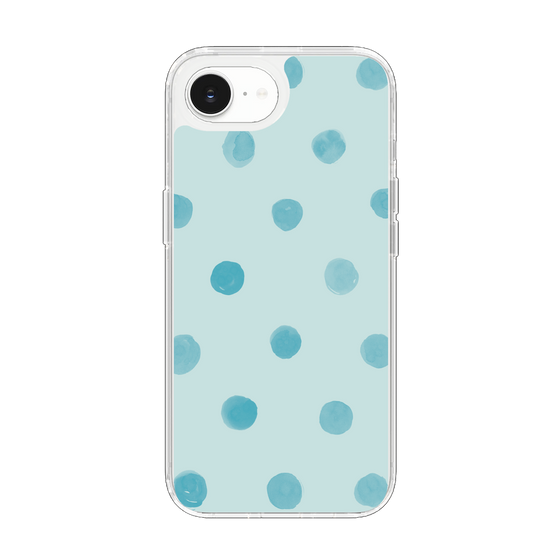 Slim Protection Case［ Watercolor Dots Retro Color - Light Blue ］