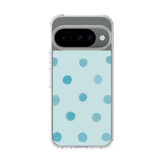 Slim Protection Case［ Watercolor Dots Retro Color - Light Blue ］