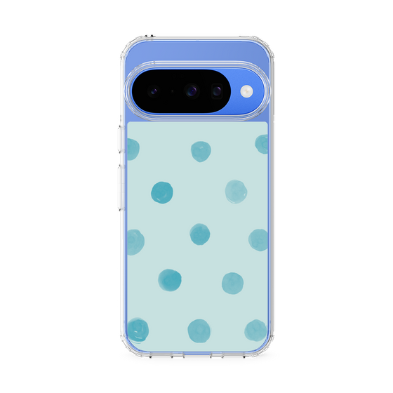 Slim Protection Case［ Watercolor Dots Retro Color - Light Blue ］