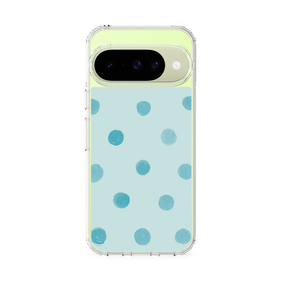 Slim Protection Case［ Watercolor Dots Retro Color - Light Blue ］