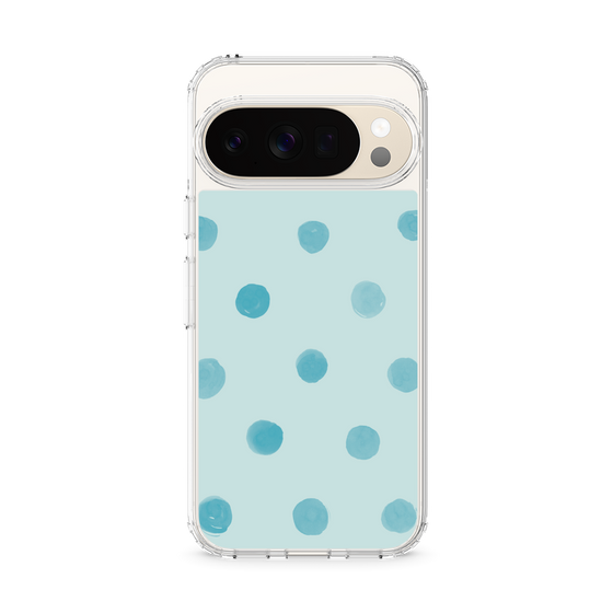 Slim Protection Case［ Watercolor Dots Retro Color - Light Blue ］