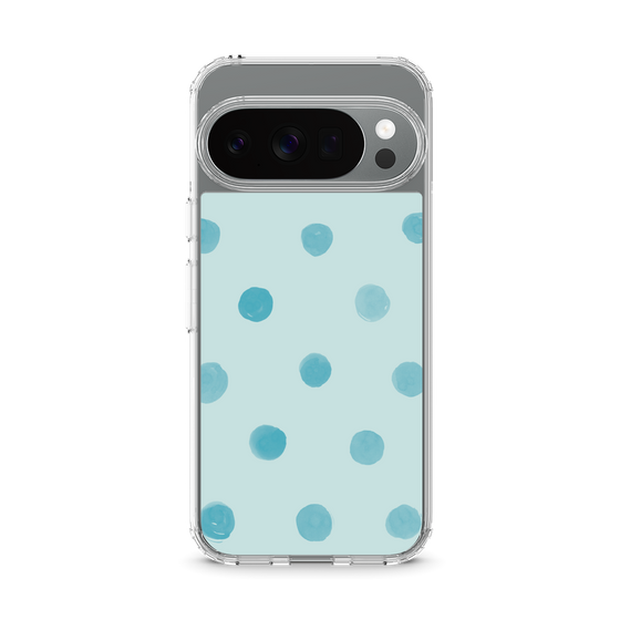 Slim Protection Case［ Watercolor Dots Retro Color - Light Blue ］