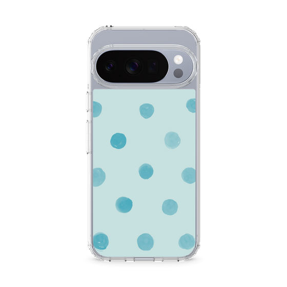 Slim Protection Case［ Watercolor Dots Retro Color - Light Blue ］