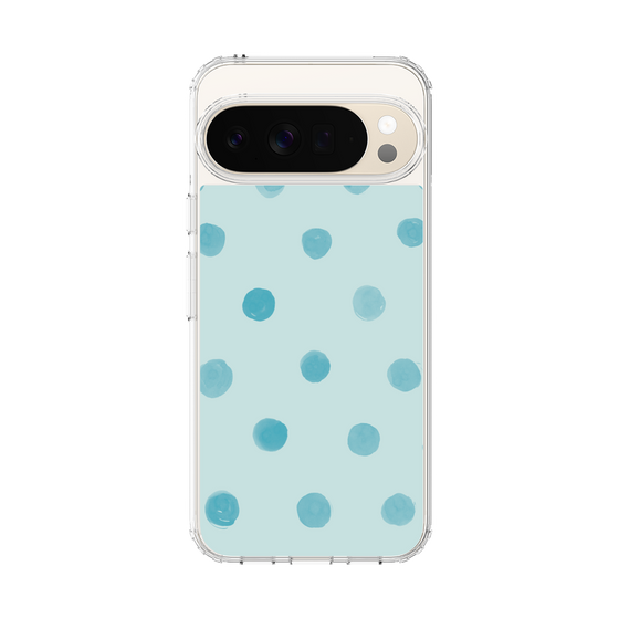 Slim Protection Case［ Watercolor Dots Retro Color - Light Blue ］